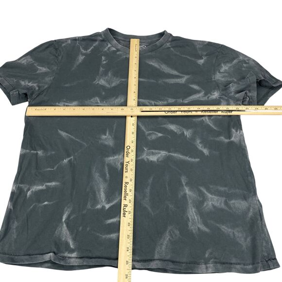 Allsaints Shirt Mens Medium Relaxed Fit Dark Gray Acid Wash Short Sleeve Casual - Picture 3 of 13